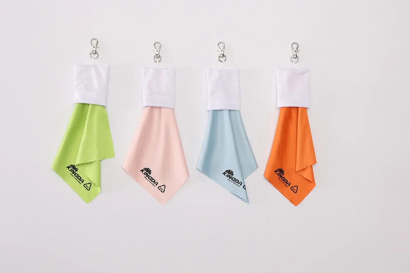 Keychain microfiber cleaning cloth with custom printed logo